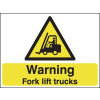 WARNING FORK LIFT TRUCKS - STANCHION SIGN