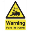 210X148MM WARNING FORKLIFT TRUCKS - RIGID