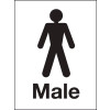 200X150MM MALE WASHROOM SIGN - RIGID