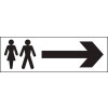 100X300MM MALE AND FEMALE SYMBOL WITH ARROW RIGHT - RIGID