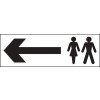 100X300MM MALE AND FEMALE SYMBOL WITH ARROW LEFT - RIGID