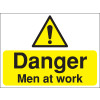 300X400MM DANGER MEN AT WORK CONSTRUCTION SIGN - RIGID