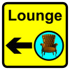 LOUNGE DEMENTIA SIGN ARROW LEFT
