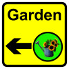 GARDEN DEMENTIA SIGN ARROW LEFT