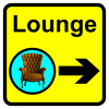 LOUNGE DEMENTIA SIGN ARROW RIGHT