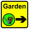 GARDEN DEMENTIA SIGN ARROW RIGHT