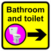 BATHROOM & TOILET DEMENTIA SIGN ARROW RIGHT