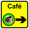 CAFE DEMENTIA SIGN ARROW RIGHT