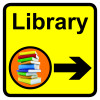 LIBRARY DEMENTIA SIGN ARROW RIGHT