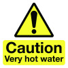 CAUTION VERY HOT WATER - LABELS (PK/10)