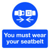 YOU MUST WEAR YOUR SEATBELT - LABELS (PK/10)