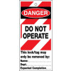 DO NOT OPERATE (RED AND WHITE ) LOCKOUT TAGS