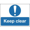 KEEP CLEAR - STANCHION SIGN