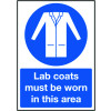 210X148MM LAB COATS MUST BE WORN IN THIS AREA - RIGID