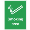 400X300MM SMOKING AREA - POST MOUNTED ALUMINIUM