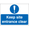 300X400MM KEEP SITE ENTRANCE CLEAR CONSTRUCTION SIGN - RIGID