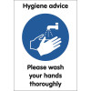 A4 PLEASE WASH YOUR HANDS THOROUGHLY - REPOSITIONABLE VINYL