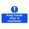 KEEP HANDS CLEAR OF MACHINERY - LABELS (PK/6)