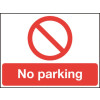 NO PARKING - STANCHION SIGN
