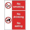 297X210MM NO SMOKING NO DRINKING NO EATING- RIGID