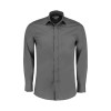 MENS LONG SLEEVE BUSINESS SHIRT - GRAPHITE - 14.5