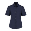 KUSTOM KIT KK742F LADIES S/S FITTED BLOUSE - NAVY - 8