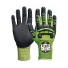 TRAFFI TG5545 IMPACT CUT LEVEL E NITRILE FOAM GLOVE-GREEN-L/9