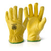 DRIVERS LEATHER CUT LEVEL 1 GLOVE-YELLOW-M/8