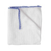 MEDIUM WEIGHT BLEACHED DISHCLOTH 40X30CM BLUE EDGE (X10)