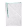 MEDIUM WEIGHT BLEACHED DISHCLOTH 40X30CM GREEN EDGE (X10)