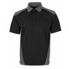 Alsi-Flex™ Unisex Contrast Poloshirt Black / Grey