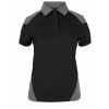 Alsi-Flex™ Female Contrast Poloshirt Black / Grey