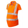 Lovacott Maternity Hi Vis Coolviz Ultra Poloshirt Orange