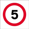 5MPH - STANCHION SIGN