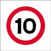 10MPH - STANCHION SIGN