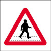 PEDESTRIAN CROSSING - STANCHION SIGN