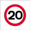 20MPH - STANCHION SIGN