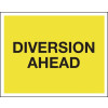 DIVERSION AHEAD - CLASS 1 REFLECTIVE SIGN 450X600MM