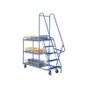 HEAVY DUTY STEP TRAY TROLLEY WITH REMOVABLE BASKETS
