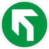 280MM DIA LEFT ARROW GREEN ANTI-SLIP FLOOR SIGN