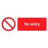 NO ENTRY - LABELS (PK/6)