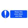 KEEP THIS AREA CLEAN AND TIDY - LABELS (PK/6)