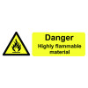 DANGER HIGHLY FLAMMABLE MATERIAL - LABELS (PK/6)