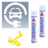 ELECTRIC VEHICLE CHARGING STENCIL - H.600 W.600 - KIT 3 - 2X WHITE SPRAY PAINT, 1X PAINT APPLICATOR