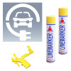 ELECTRIC VEHICLE CHARGING STENCIL - H.600 W.600 - KIT 2 - 2X YELLOW SPRAY PAINT, 1X PAINT APPLICATOR