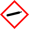 COMPRESSED GAS SIGN - 100X100MM