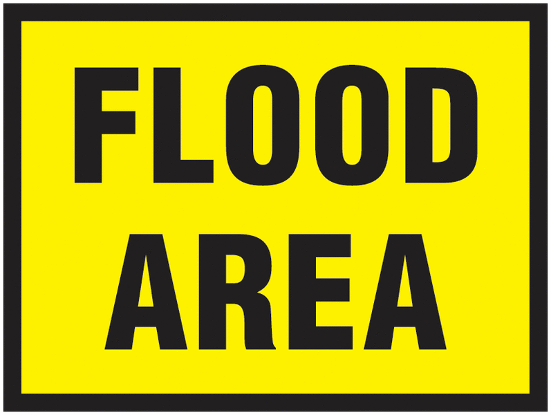 RECTANGULAR TRAFFIC SIGNS - FLOOD AREA 450X600MM
