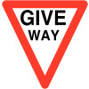 600MM GIVE WAY CLASS 1 REFLECTIVE TRAFFIC SIGN (POST)
