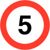 600MM 5 MPH CLASS 1 REFLECTIVE TRAFFIC SIGN (POST)