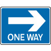 450 X 600MM ONE WAY RIGHT CLASS 1 REFLECTIVE TRAFFIC SIGN (POST)